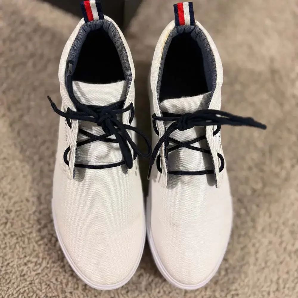 Tommy Hilfiger TRM Radio White Canvas Chukka Sneakers Mens 11 Shoes w/ Box